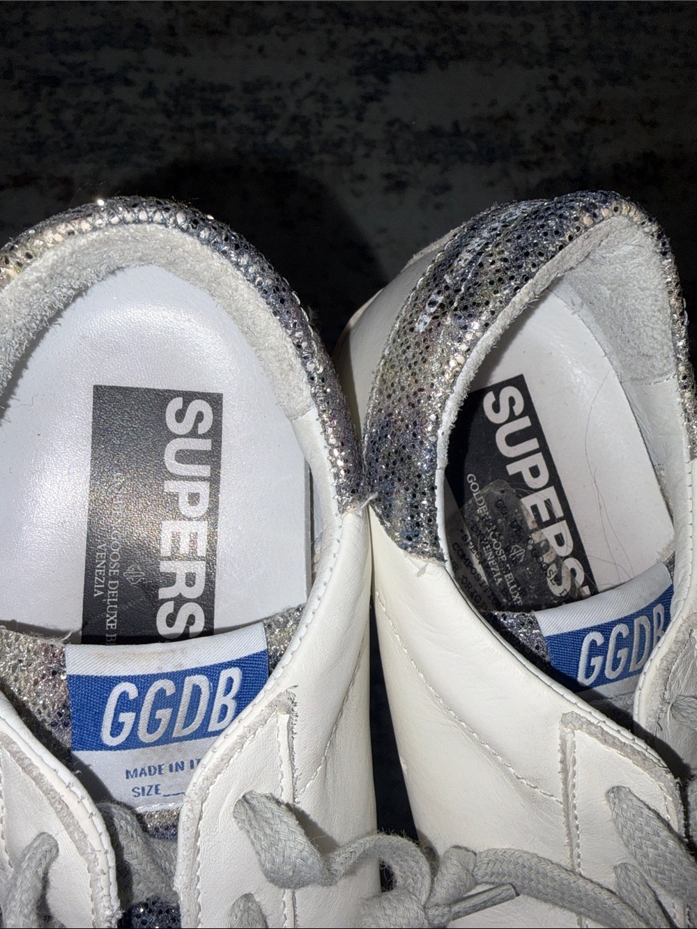 Golden Goose White Superstar Sneakers with Black Star 38 - Picture 7 of 7